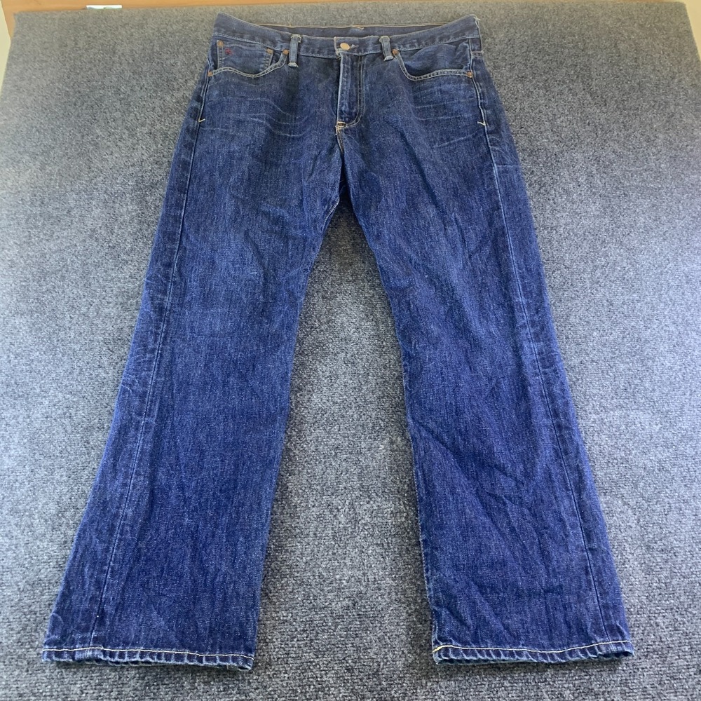 Vintage Polo Ralph Lauren Jeans Mens 34x30 (Fits 36x29) Blue Denim Straight Leg